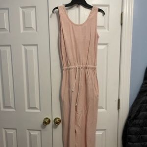 Striped tank jumpsuit